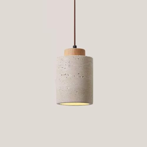 HELCEKOU Lampadario Nordico in Pietra Naturale - Lampadario a Sospensione in Stile Mid-Century Modern per Sala da Pranzo, Isola Cucina, Camera da Letto e Bagno (Tronco Lungo)