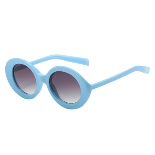 Lunettes de soleil ovales LVTFCO anti-éblouissement vintage dégradé bleu gris confort
