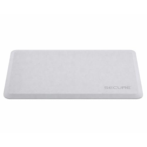 Secure FlatPad Bedside Fall Protection Safety Floor Mat with Beveled Edges - Elderly Seniors Handicap Injury Prevention and Caregiver Anti Fatigue Pad - Waterproof Non Slip Cover (70" x 24" x 1")