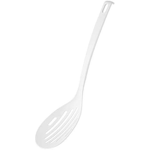 Fackelmann 24298 Blanca - Espumadera de plástico para ollas y sartenes revestidas Cover