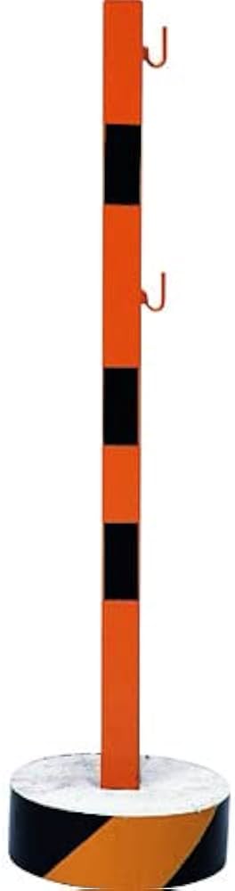 Amazon | 緑十字 工事用ポール(立ちん棒) 黄/黒 1000×300mmΦ スチール