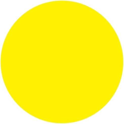 Aviditi Tape Logic® Removable Labels, 1 1/2" Circle, Fluorescent Yellow, 500 /Roll