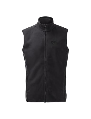 Jack Wolfskin Herren Waldsteig Fz Vest M Fleece Weste, Schwarz, L EU