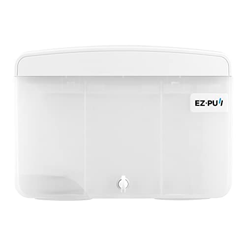Image of EZbrnd Countertop SLIMFOLD Hand Towel Dispenser for Kitchen /Bathroom /Office /RV /Airbnb, Guest Towel Holder, Pearl White