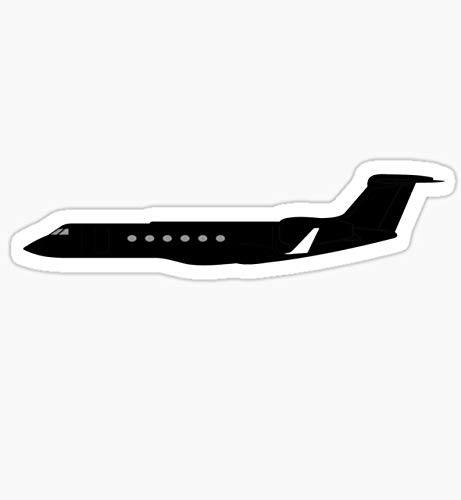 Gulfstream - Executive Transport Corporate Business Jet - Sticker Graphic - Auto, Wall, Laptop, Cell, Truck Sticker for Windows, Cars, Trucks