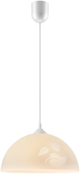 Licht-Erlebnisse Gele keukenlamp glazen kap Ø 30cm Retro Design E27 hanglamp hanglamp keuken eettafel Verlichting