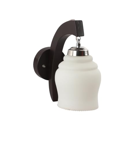 Image of SINOMAN Wall Light for Living Room Modern /Wall Lamps for Bedroom /for Living Room /Wall Lights for Home Decoration /Bedside Wall lamp (Wooden Frosted Light, Without Bulb)