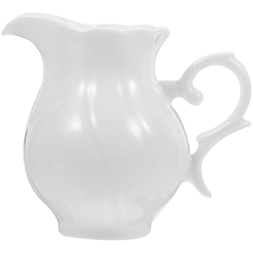 BESPORTBLE Brocca Latte in Ceramica Vintage con Manico Ergonomico Lattiera per Caffè e Tè Brocca da Latte Multiuso Facile da Versare e Pulire