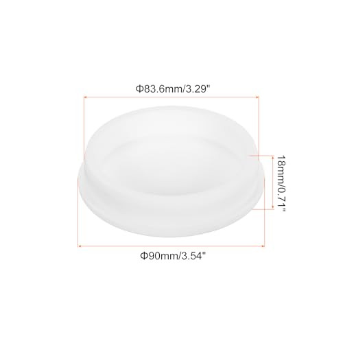 Image of MECCANIXITY High Temp Silicone Plug Mount Dia 83.6mm /3.29 Inch T Shaped Rubber Stopper Hole Plugs for Powder Coating Plating Waterproof Sealing Plugs White Pack of 1