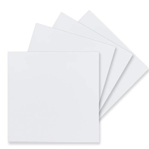 Lot de 50 cartes simples, carrées, 15 x 15 cm, blanc éclatant, 240 g/m², vierges, idéales comme cartes postales et de bricolage, faites de carton artisanal argileux de qualité supérieure Cover