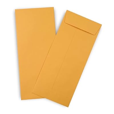 Guardian #11 Paper Shipping Policy Envelopes with Gummed Flaps, Pack of 500 Blank Envelopes for Documents, Statements, Legal Papers, Reports, Invoices, and More, 4 12 Inches x 10 38 Inches, Brown