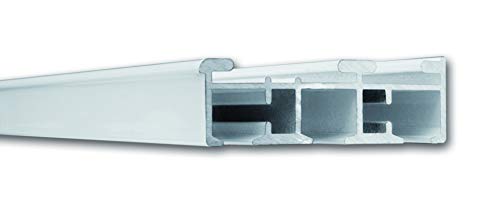 Gardineum - 3.60 m - Vorhangschiene, alle Längen bis 4.00 m möglich, Gardinenschiene, weisse Oberfläche, 3-läufig