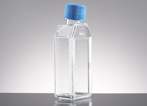 CORNING - Primaria 25cm² Rectangular Straight Neck Cell Cu lt Flask w/ Vented Cap, CS200