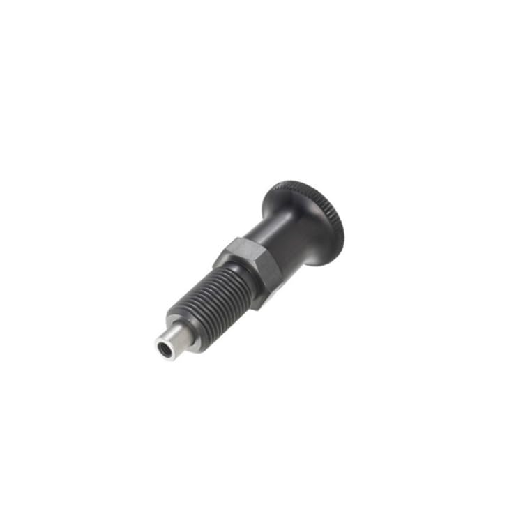 Generic Lilianos 1pcs M8 M16 front pin female thread type reset knob plunger split spring plunger black color 45mm-73mm length - (Length: M16x68mm-7mm)