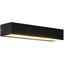 Outdoor One Word Wall Sconces, Modern 15W LED Strip Wall Light, Creative Linear Exterior Wall Lamp, Simple Porch Decorative Lighting Wall Lights, Hard Wired Aluminum Metal Wall Washer