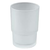Bathroom Rinsing Cup, Angle Simple Frosted Glass Tumbler Cup, Toothbrush and Toothpaste Holder Drinking Glasses Glassware