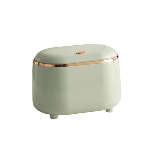 Papelera con tapa para escritorio de oficina y mesa de noche verde
