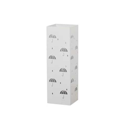 Porte-parapluies carré blanc métal design intérieur maison bureau - 2
