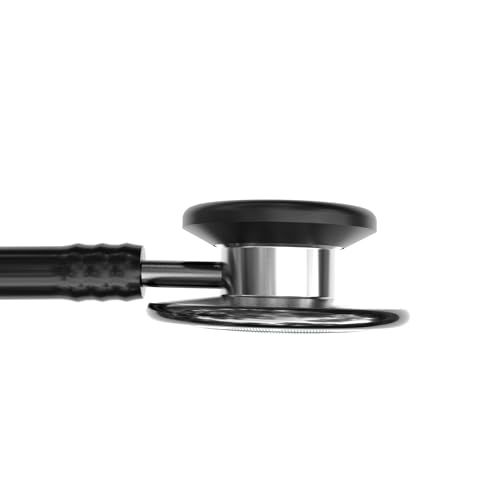 Image of IS IndoSurgicals Silvery II-SS Stainless Steel Stethoscope for Doctors & Medical Students (Black)
