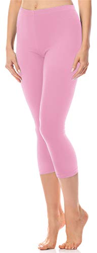 Antie Leggins 3/4 Mallas Deportivas Mujer AN60-101 (Rosa Claro, XS)