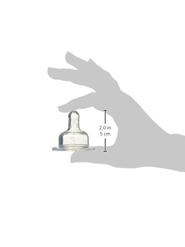 Dr. Brown's Original Wide-Neck Nipple, Level 3, Clear, 6 Count