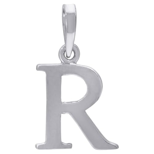 Collier monogramme R argent 925 anti-ternissement pour homme et femme
