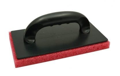 Cazzuola per fughe con galleggiante in spugna rossa, 130 mm x 270 mm, manico ergonomico in PVC per la pulizia delle piastrelle