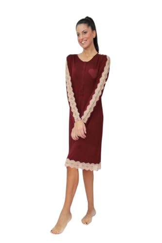 Chemise de nuit modal TWINSET style élégant avec dentelle raffinée pour future maman