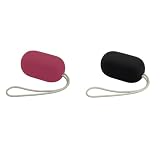 DAYJOY 2 Pack Soft Silicone Protective Case Cover Compatible with JBL Reflect MINI NC Earphone, Protective Skin Sleeve(red+Black)
