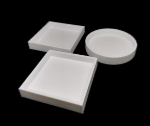 Teflon Container, Evaporating Dish, PTFE Tetrafluoride Square/Round Dish, PTFE Dish Tray, Internal Depth 15mm Teflon Disc for Lab & Research (1, Quadrate, innerW*L*Depth=120 * 120 * 15mm)