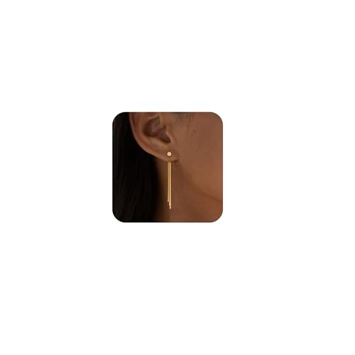 Dangle Earrings for Women, 14K Gold Plated Tassel Drop Earrings for Women Trendy Hypoallergenic Long...