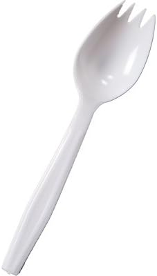 SPORKS Pkt 100 White Plastic SPOONFORKS 5 1/2" Ideal for Childrens Party