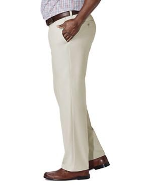 Image of Haggar Men's Cool 18 Pro Classic Fit Flat Front Casual Stretch Performance Golf Pant - Regular and Big & Tall