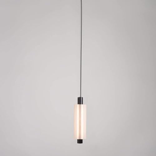Lustre LED plafond à tube long en verre pour un éclairage ciblé