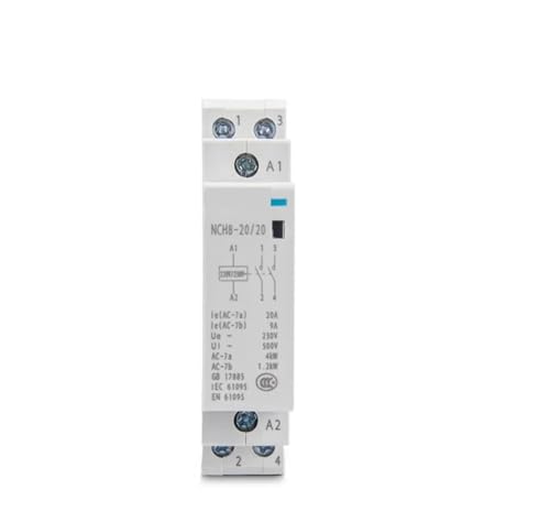 Contacteur AC 230 V NCH8 20A avec 2 NO pour tableau modulaire domestique