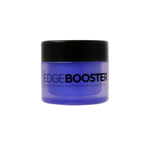 Style Factor EDGEBOOSTER Strong Hold Water-Based Pomade 0.85 Oz Mini Travel Size (0.85 Fl Oz (Pack of 1), Blueberry)