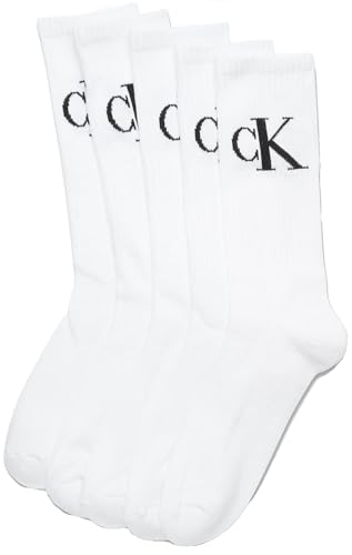 Calvin Klein Men's Cushion Crew Socks - 5 Pack (One Size, White)2