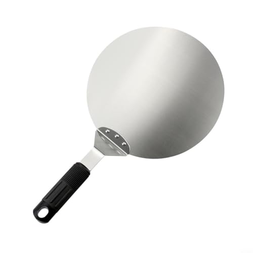 Pala per pizza in acciaio inox e sollevatore per torte, antiscivolo, manico ergonomico, 25,4 cm, pala multifunzione da forno per pane, pasticceria, utensile da forno, colore argento (25,4 cm)