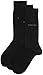 Calvin Klein Mens Dress Socks - 3 Pack Breathable Cotton Blend Patterned Crew Socks for Work, Business, and Formal Wear, Size 7-12, Black Logo