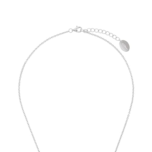 s.Oliver Kette mit Herz Anhänger für Damen, Zirkonia und 925er Sterling Silber, Teil-rhodiniert – Ansicht 4