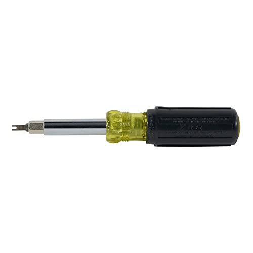 Klein Tools 32527 Multi-Bit Screwdriver / Nut Driver, 11-In-1 With Phillips, Slotted, Square, And Schrader Bits And Nut Drivers #TOP5