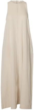 SELECTED WOMEN Damen Slfluisa Relaxed Linen Blend Dress Noos, Sandshell, 38
