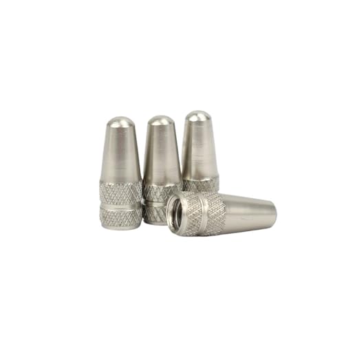 Tapas para válvula de neumático de bicicleta de aleación de aluminio 4/8 pcs para MTB y carretera (tamaño: 4 pcs titanio) miniatura 1