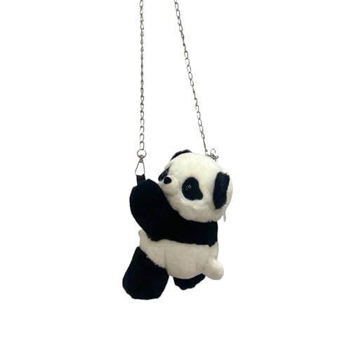 Sbshiouu Borsa a tracolla per donne e ragazze adorabile zaino a tracolla morbido orso borsa messaggeri peluche panda borsa a tracolla da donna borsa a tracolla morbida borsa a tracolla borsa a