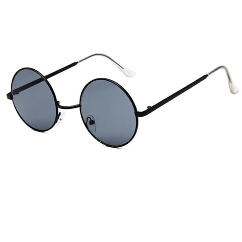 Lunettes de soleil rondes homme métal punk pour protéger les yeux fatigués