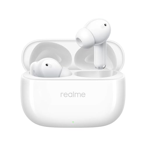 realme Buds T310 Auriculares Bluetooth Inalámbricos,Bluetooth 5.4 de 40 Horas de reproducción con función de reducción de Ruido de Tres Niveles,Auriculares inalámbricos con 12,4 mm (White)