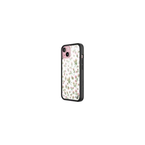 Image of Wildflower Cases - Compatible with iPhone 16| Protective Black Bumper, 6.5ft Drop Test Certified, Women Owned Small Business | Pink White Floral Trendy Cute | Pink Posie Rosie