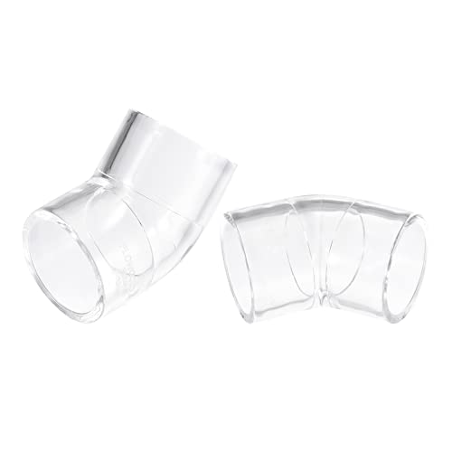 Coude transparent 32 mm pour eviter les pertes de debit dans l'aquarium