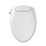 Brondell Bidet Toilet Seat Non-Electric Swash Ecoseat, Fits Elongated Toilets, White - Dual Nozzle System, Ambient Water Temperature - Bidet with Easy Installation