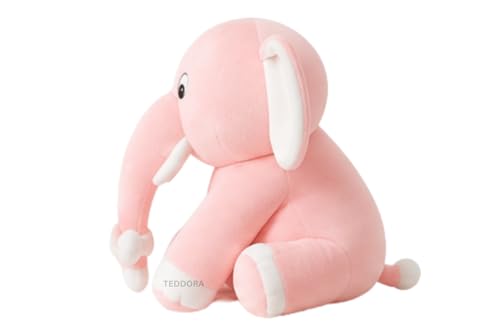 Image of Appu Ele Soft Toy for Girls Boys Kids, Pink, Elephant Animal Plush Stuffed Baby Teddy Gift Birthday, 25 cm